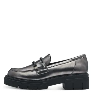 MARCO TOZZI - 24710-915 FLAT CHUNKY LOAFER - PEWTER