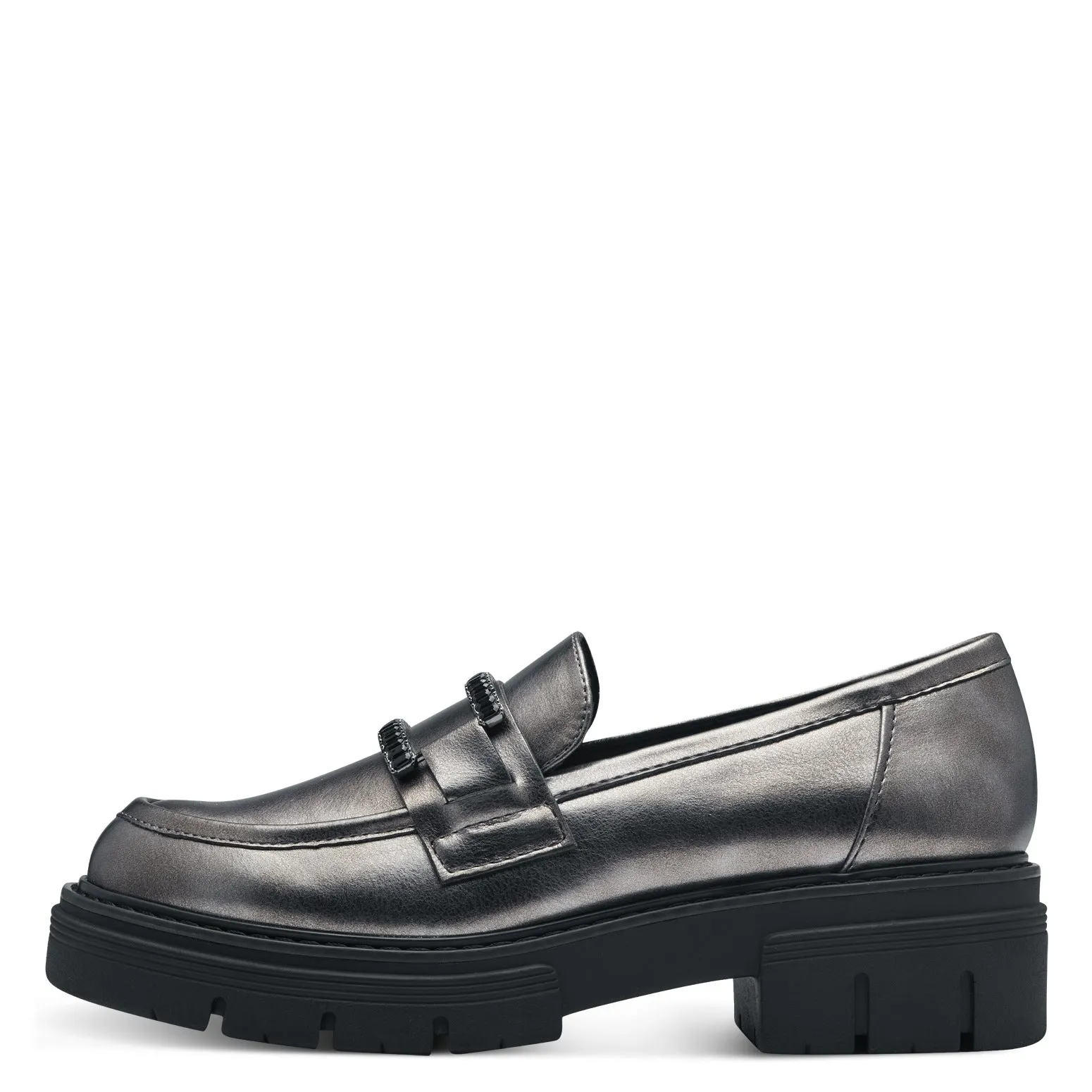 MARCO TOZZI - 24710-915 FLAT CHUNKY LOAFER - PEWTER