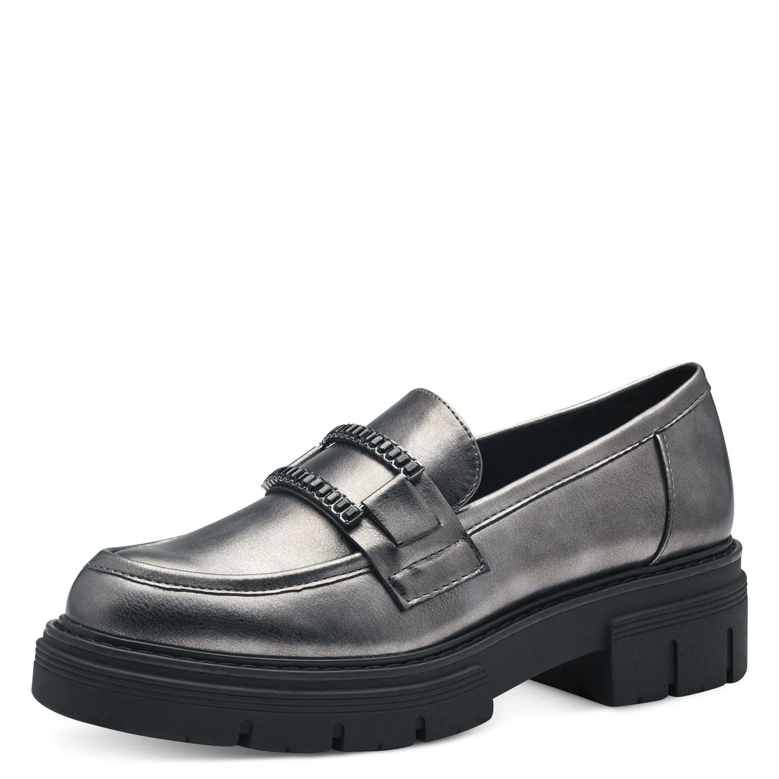 MARCO TOZZI - 24710-915 FLAT CHUNKY LOAFER - PEWTER