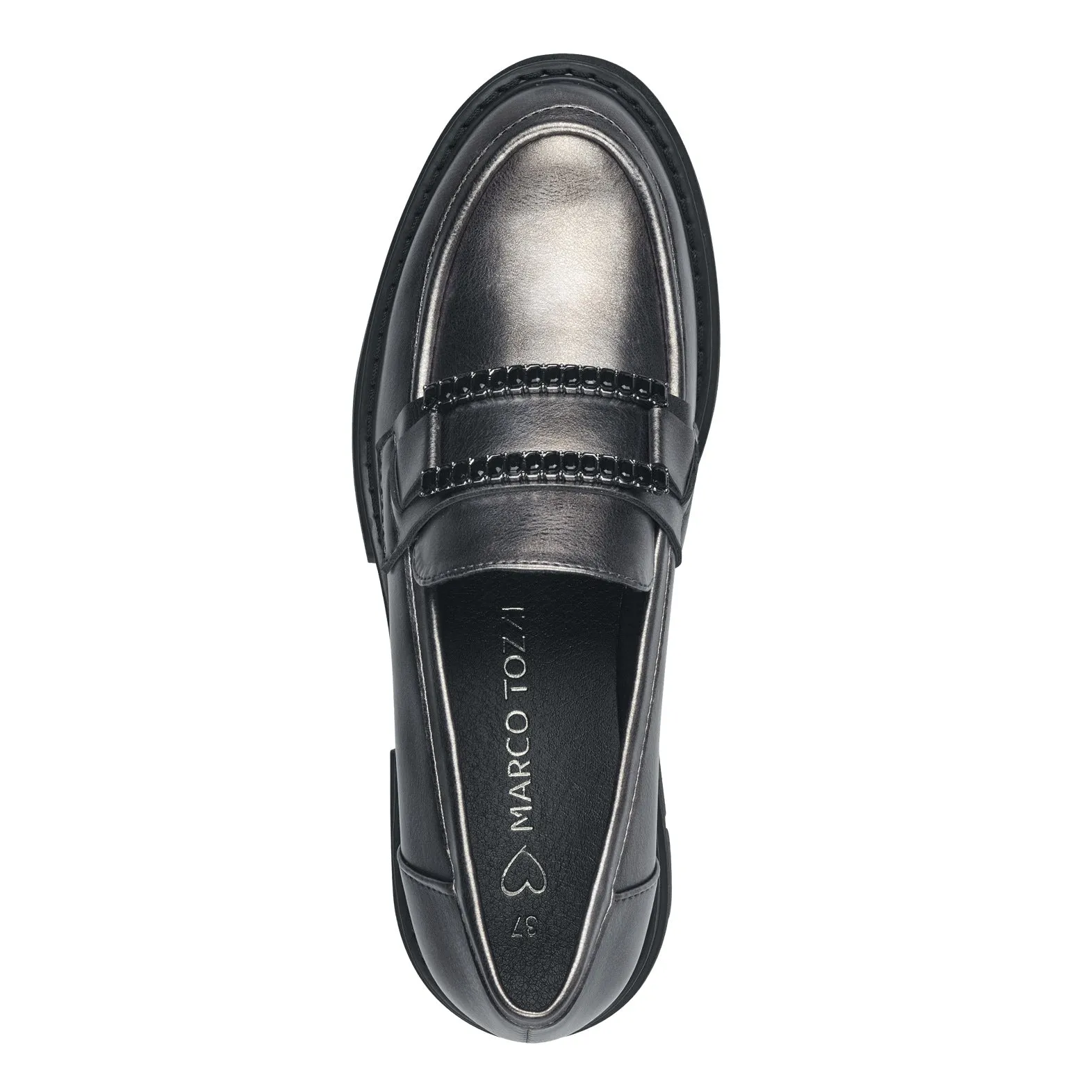MARCO TOZZI - 24710-915 FLAT CHUNKY LOAFER - PEWTER
