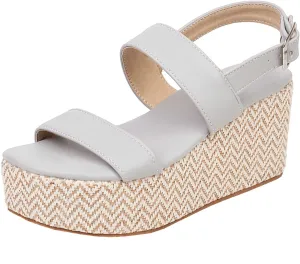 Meefit Women Platform Espadrille Wedges Sandals Open Toe Slingback Ankle Strap High Heels Sandals