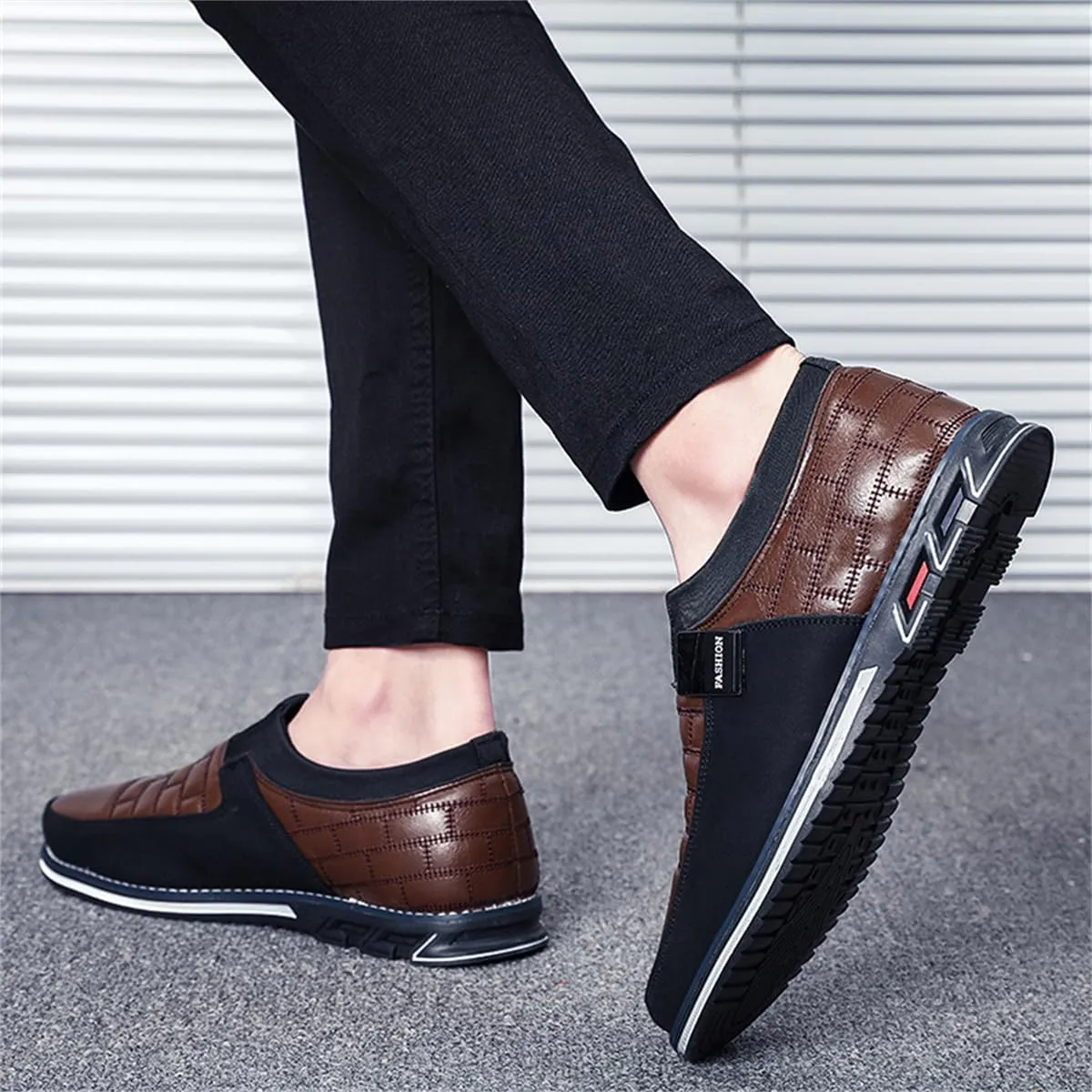 Mens Business Casual Loafers Shoes for Male Lace-up Stylish Work Office Working Oxfords