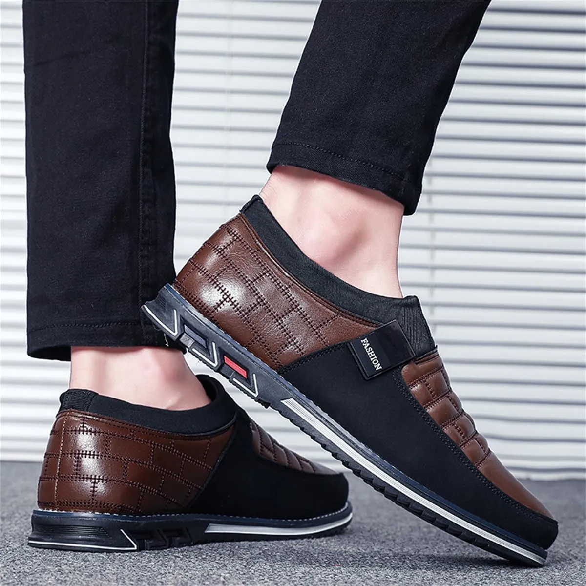 Mens Business Casual Loafers Shoes for Male Lace-up Stylish Work Office Working Oxfords
