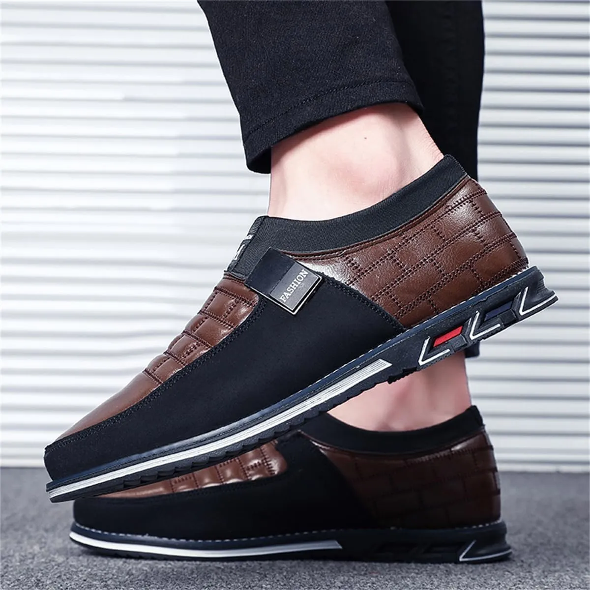 Mens Business Casual Loafers Shoes for Male Lace-up Stylish Work Office Working Oxfords