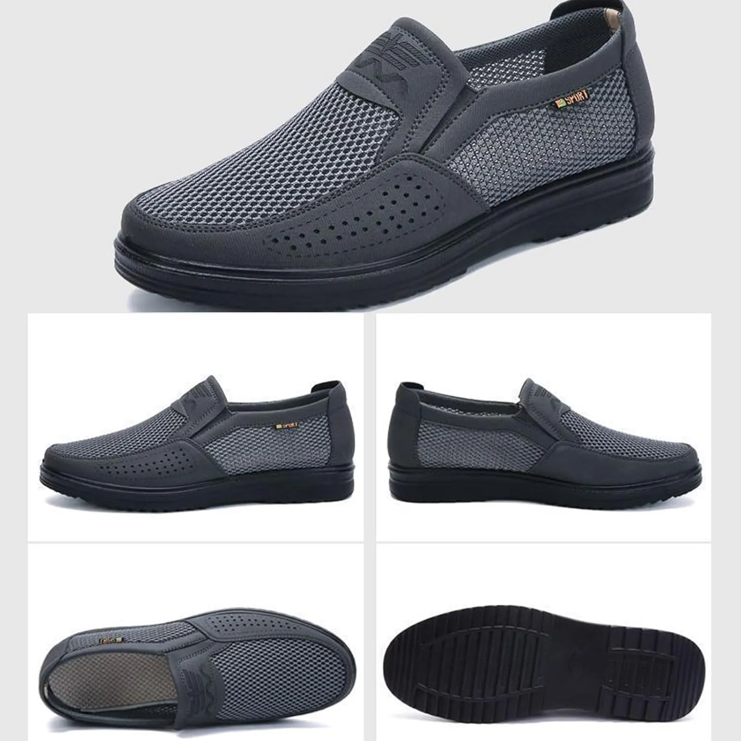 Men's Casual Loafer, Slip On Breathable Travel Canvas Shoes for Men Comfortable Stylish Sneakers Lightweight Walking Shoes Boat Shoe Business Dress Shoes