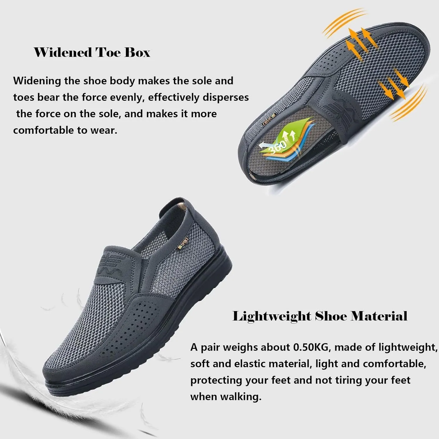 Men's Casual Loafer, Slip On Breathable Travel Canvas Shoes for Men Comfortable Stylish Sneakers Lightweight Walking Shoes Boat Shoe Business Dress Shoes