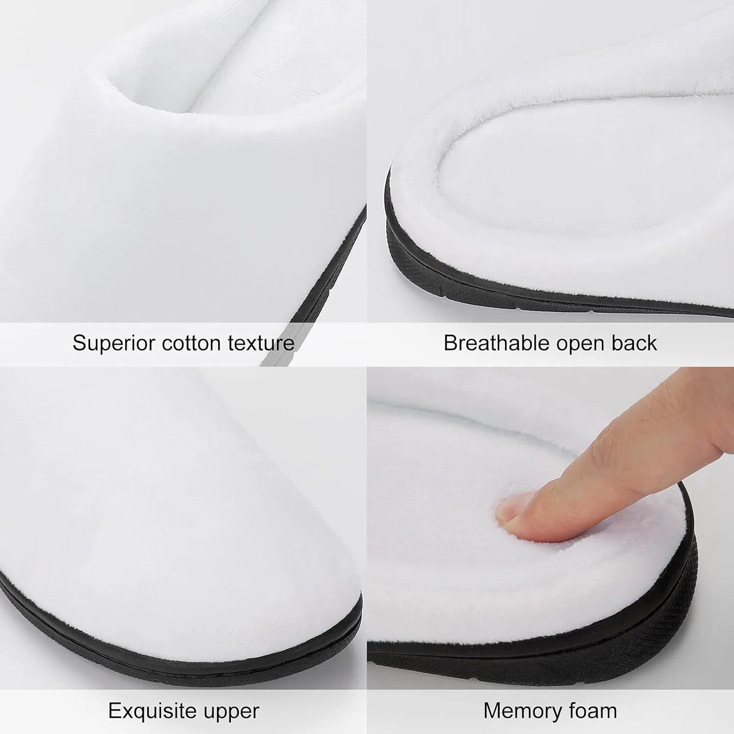 Mens House Slippers Womens Halloween Cotton Slippers Soft Memory Foam Clog Slippers Non-Slip Sole Indoor Outdoor Shoes