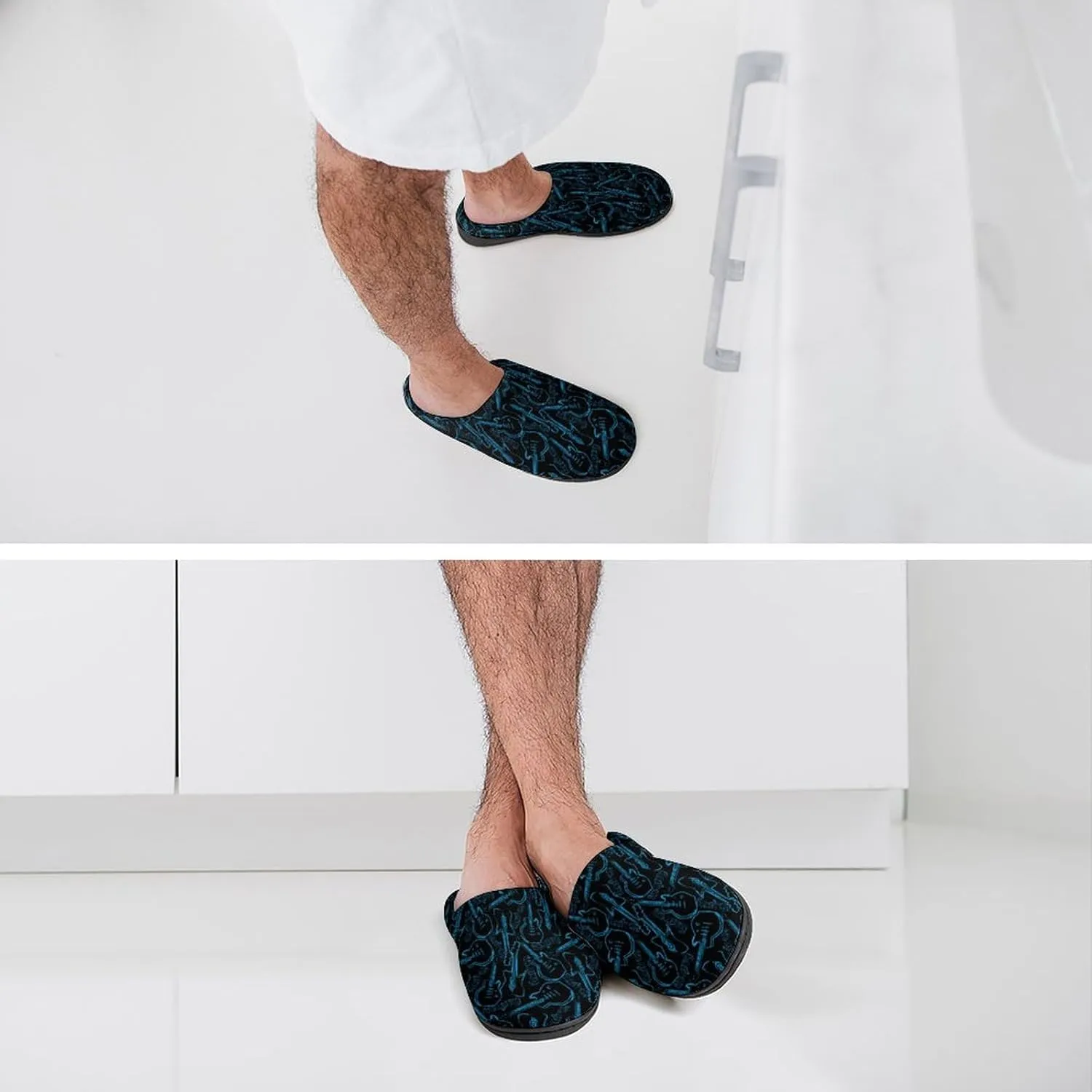 Mens House Slippers Womens Halloween Cotton Slippers Soft Memory Foam Clog Slippers Non-Slip Sole Indoor Outdoor Shoes
