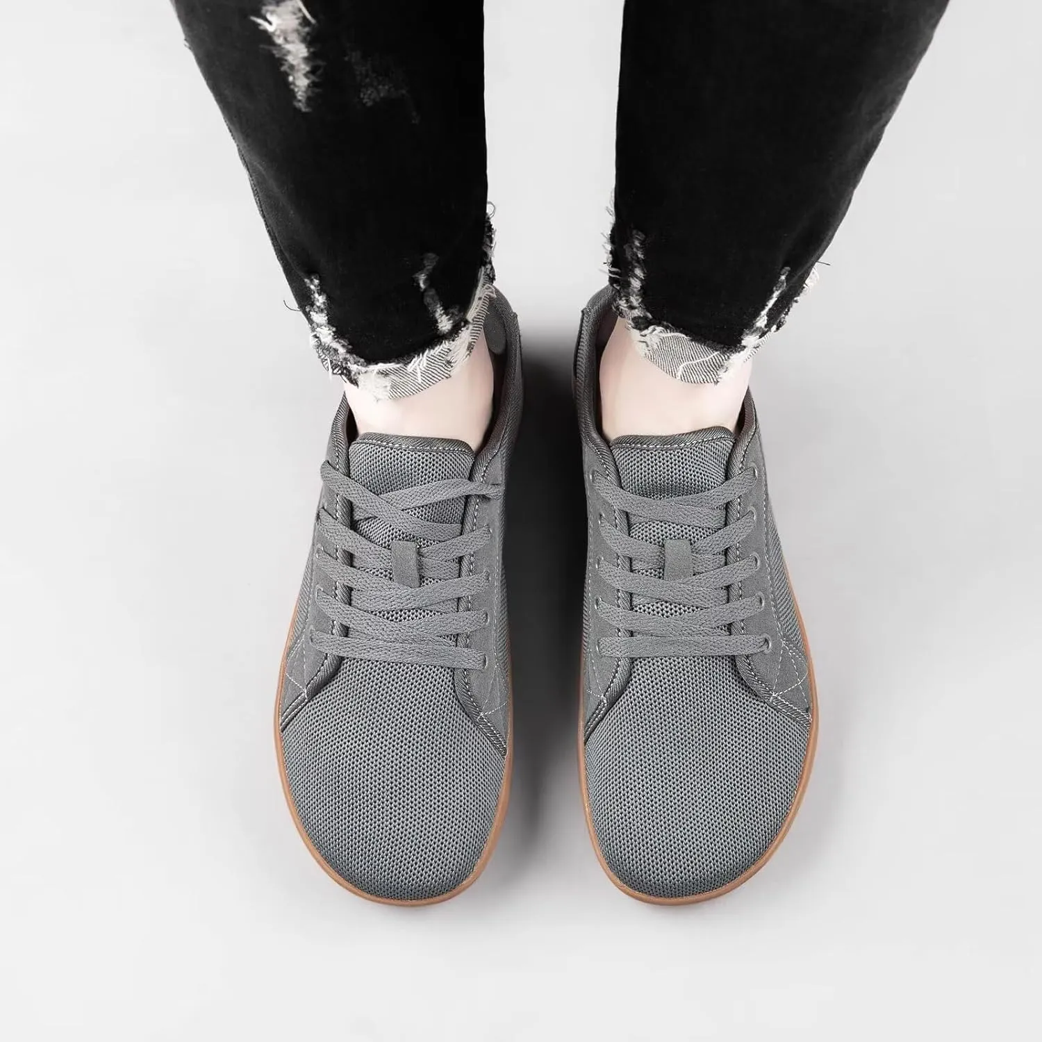 Mens Indoor Flat Shoes Wide Toe Barefoot House Sneakers Casual Breathable Comfortable