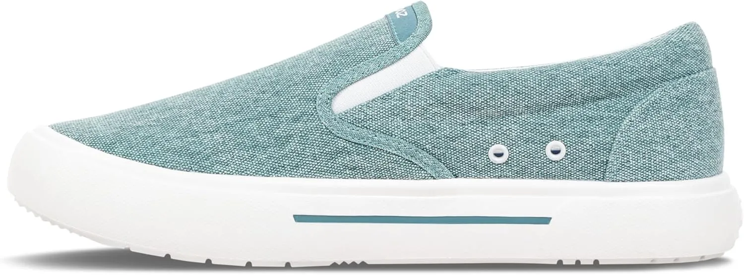 Men's Sunwashed Slip-On Fishing Shoes | Water-Repellent, Pre-Shrunk Nylon/Cotton Blend | Arch Support, Padded Collar, & Sneaker Platform