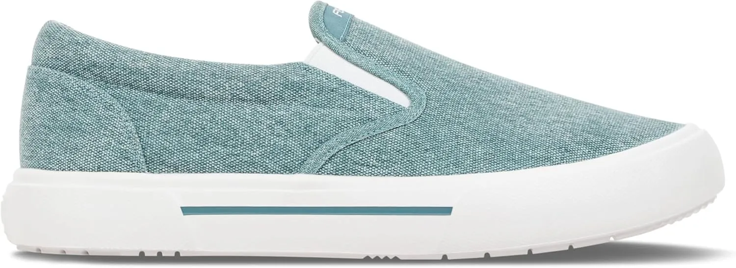 Men's Sunwashed Slip-On Fishing Shoes | Water-Repellent, Pre-Shrunk Nylon/Cotton Blend | Arch Support, Padded Collar, & Sneaker Platform