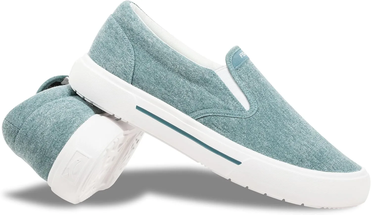 Men's Sunwashed Slip-On Fishing Shoes | Water-Repellent, Pre-Shrunk Nylon/Cotton Blend | Arch Support, Padded Collar, & Sneaker Platform