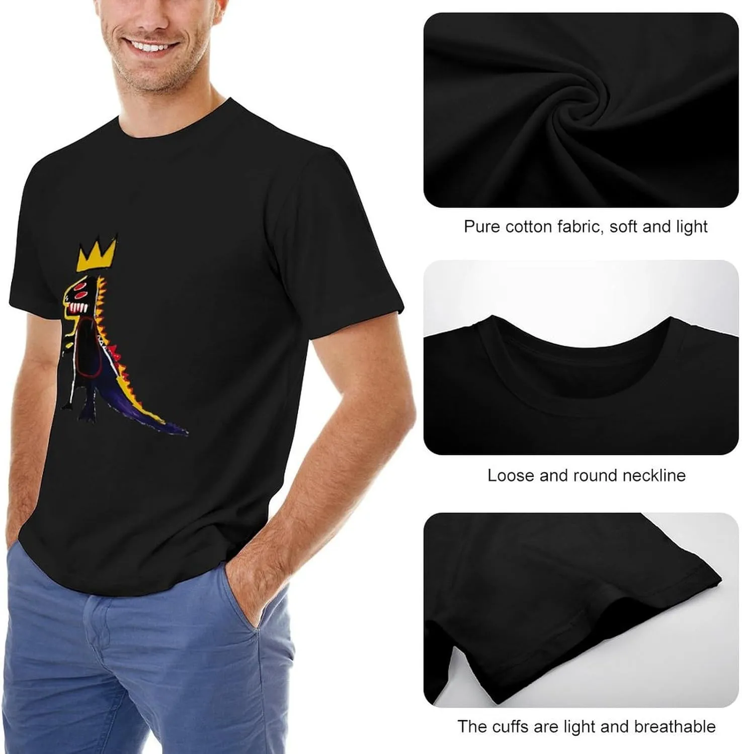 Men's Top Tees for Workout Sport Holiday, Short Sleeve Jersey T-Shirt
