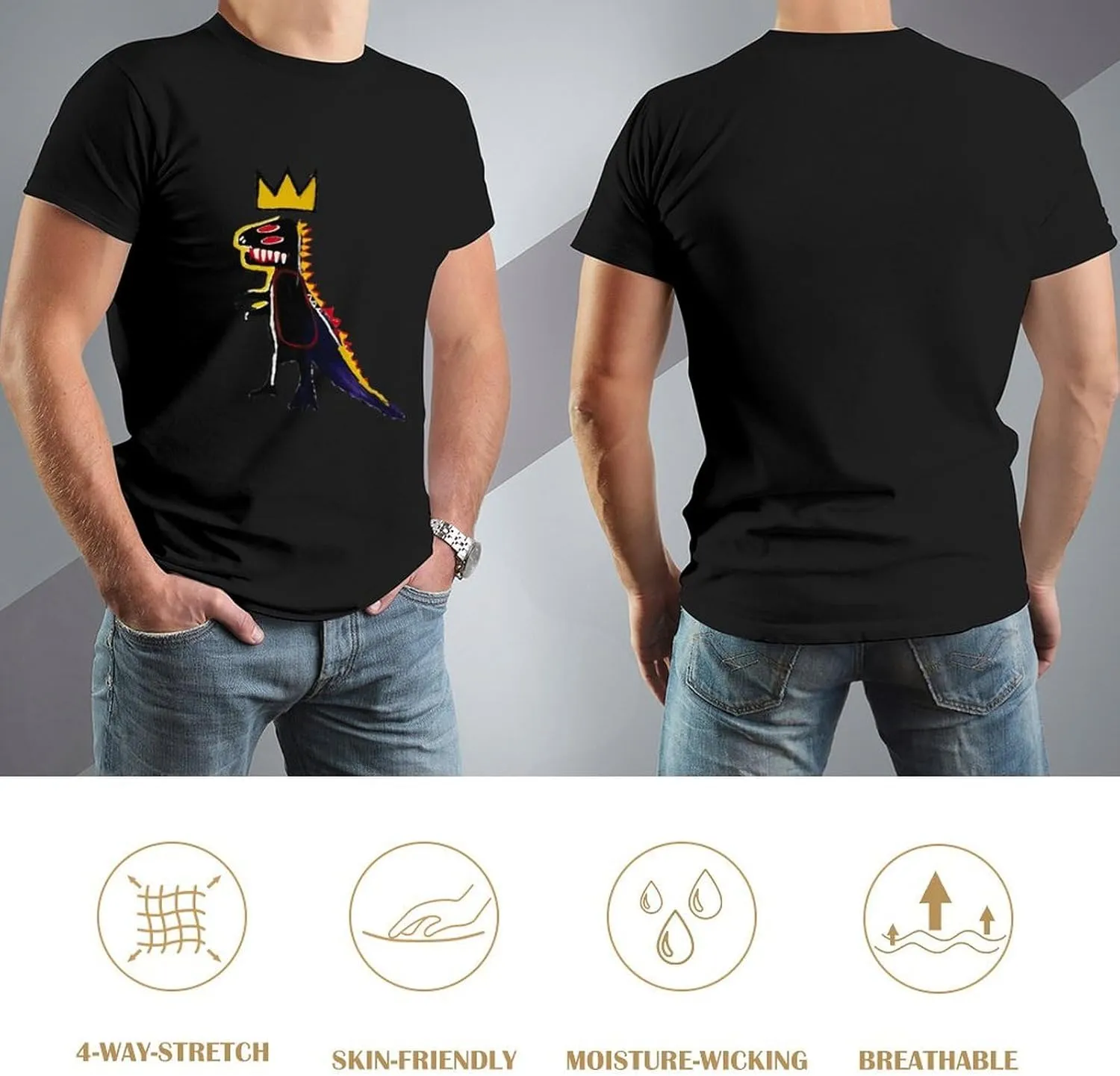 Men's Top Tees for Workout Sport Holiday, Short Sleeve Jersey T-Shirt