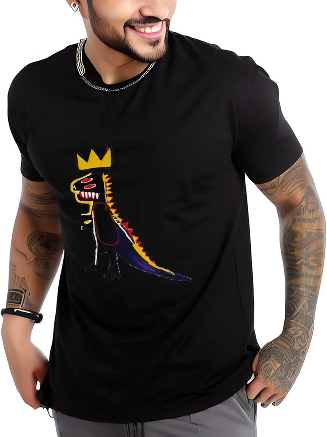 Men's Top Tees for Workout Sport Holiday, Short Sleeve Jersey T-Shirt