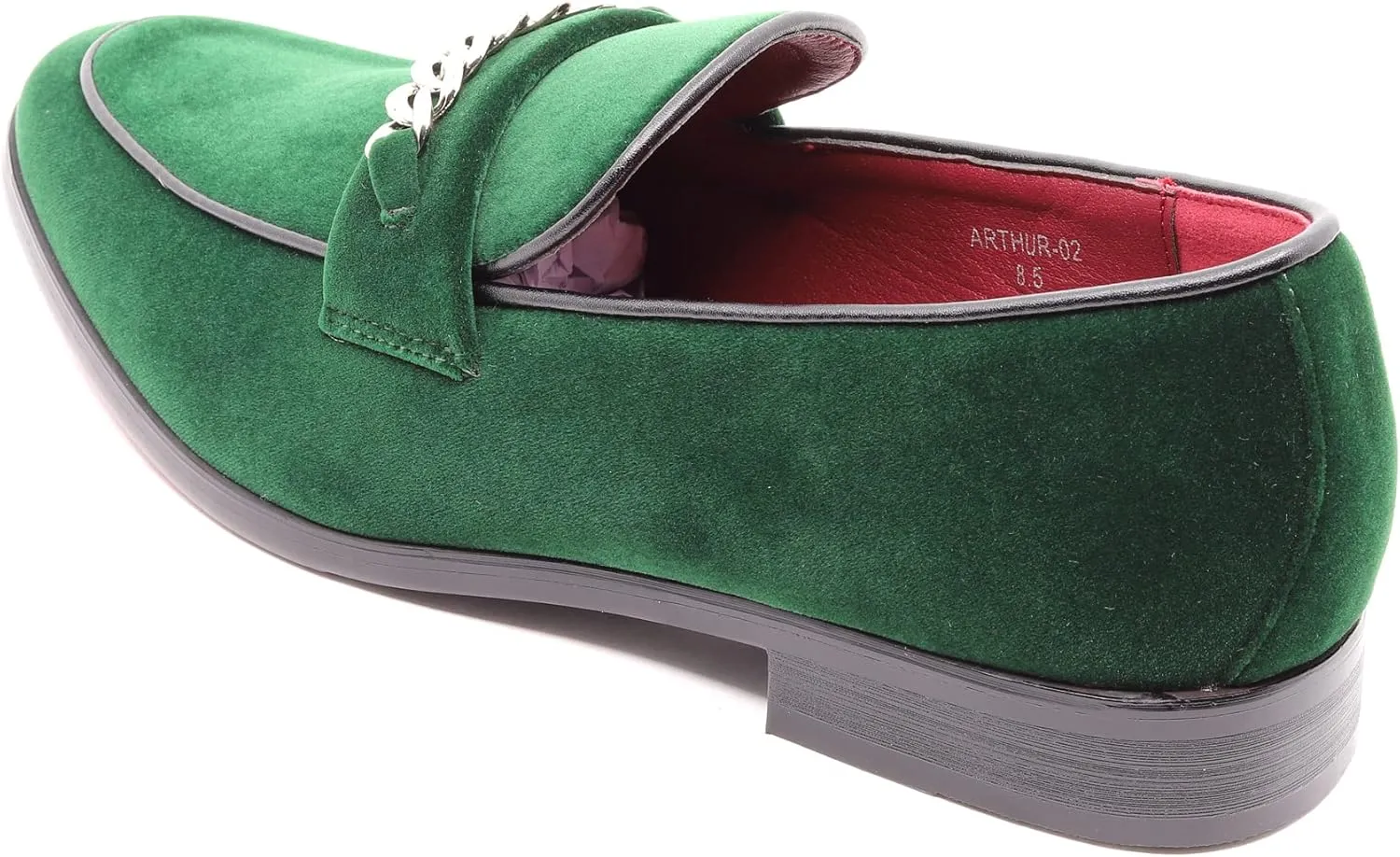 Men's Vintage Velvet Designer Classic Dress Tuxedo Smoking Slipper Loafer Slip On Shoes Arthur-02