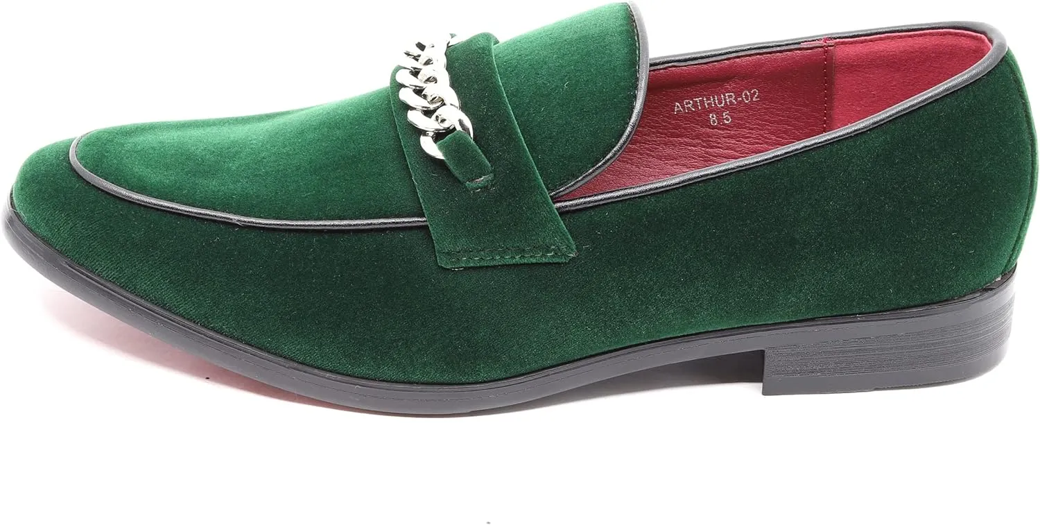 Men's Vintage Velvet Designer Classic Dress Tuxedo Smoking Slipper Loafer Slip On Shoes Arthur-02
