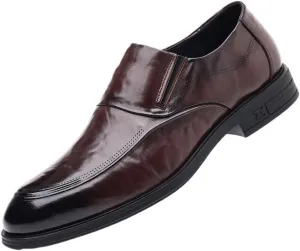 Mens Wide Dress Shoes Formal Business Oxfords Loafers Leather Wedding Footwear Elegant Flat Comfortable Fashion