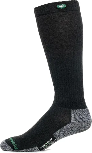 Merino Wool Hiking Socks, Stretchy and Comfortable Tall Boots Socks with Padding and Insect Protection