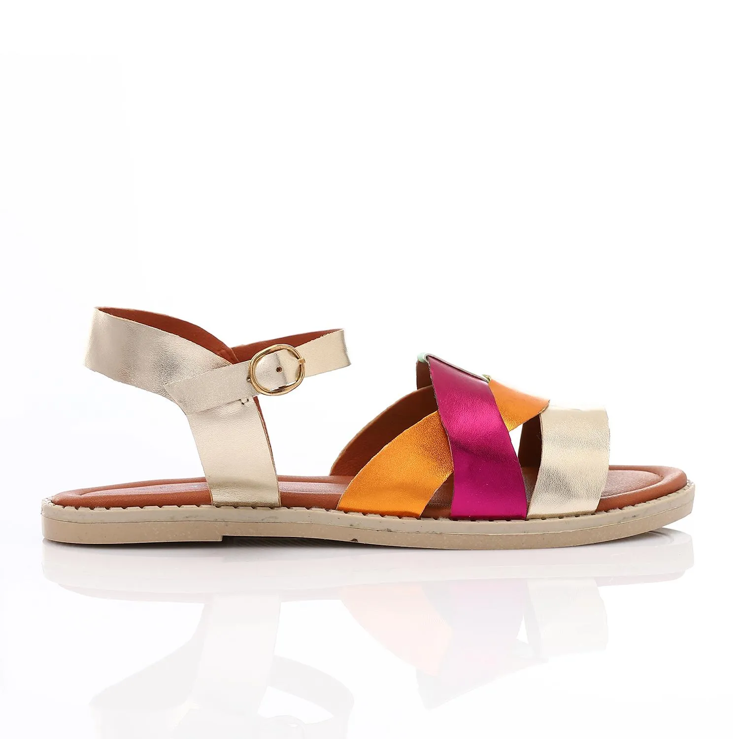 Metallic Flat Sandal for Teen Girls