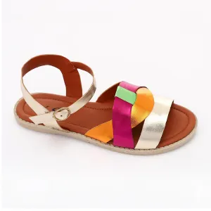 Metallic Flat Sandal for Teen Girls