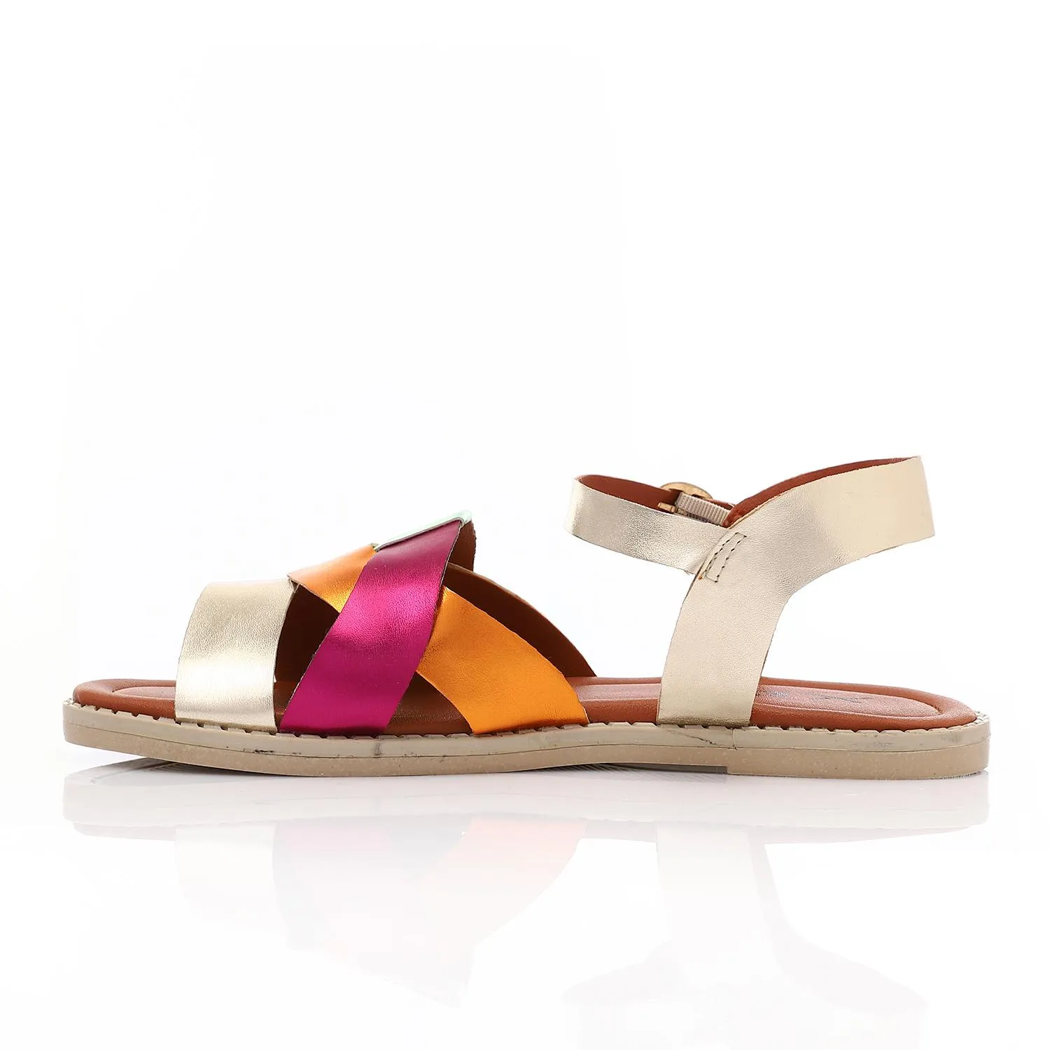 Metallic Flat Sandal for Teen Girls