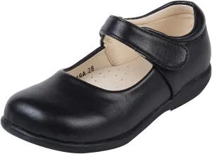 MK MATT KEELY Girls' Black Leather Shoes School Uniform Leisure Mary Jane Princess Shoes