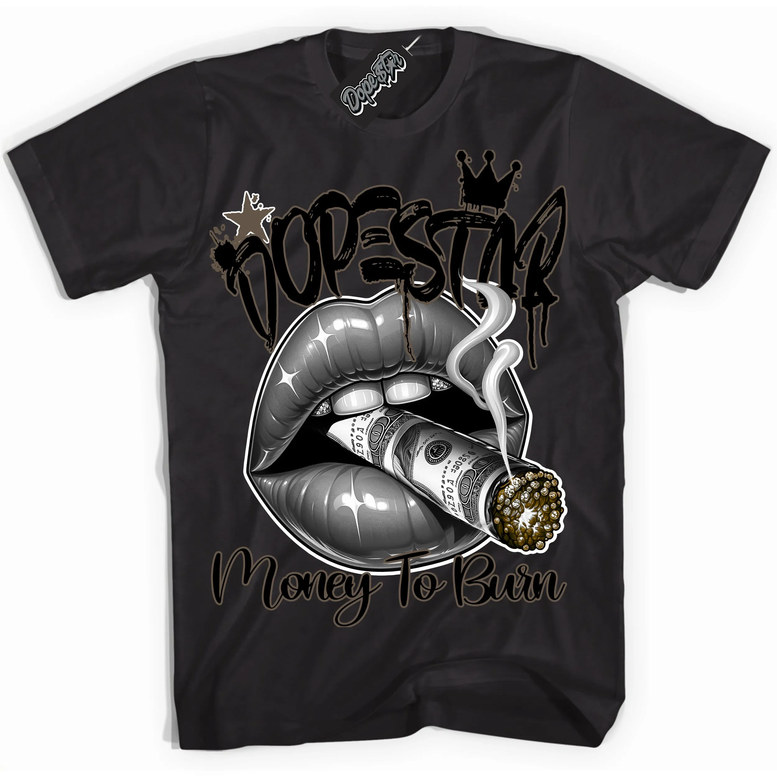 Mocha Palomino 1s Sneaker Shirt Money To Burn Graphic