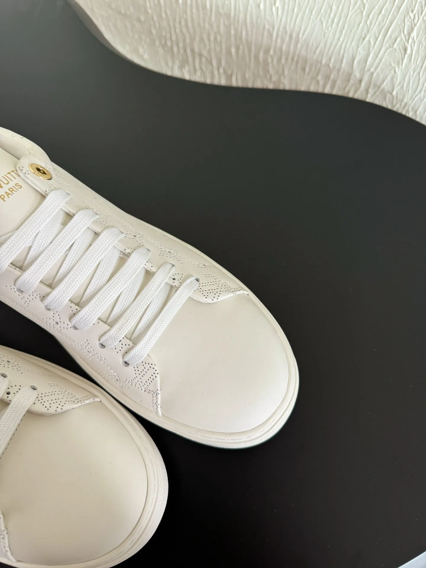 Monogram Light White Louis Calfskin Time Sneakers Customer-first Out Handcrafted Vuitton