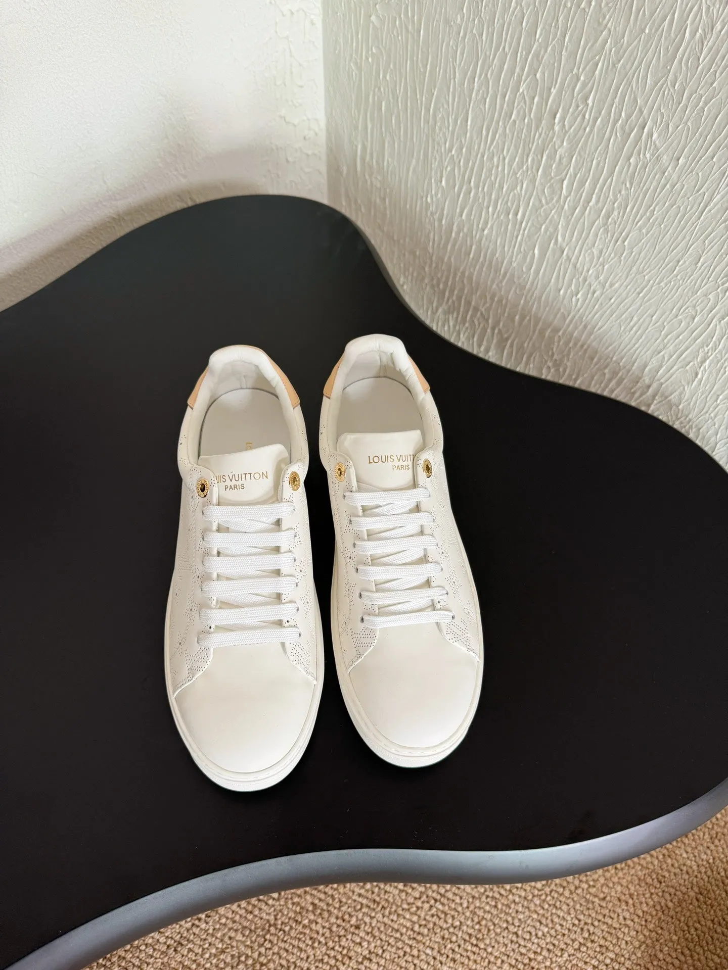 Monogram Light White Louis Calfskin Time Sneakers Customer-first Out Handcrafted Vuitton