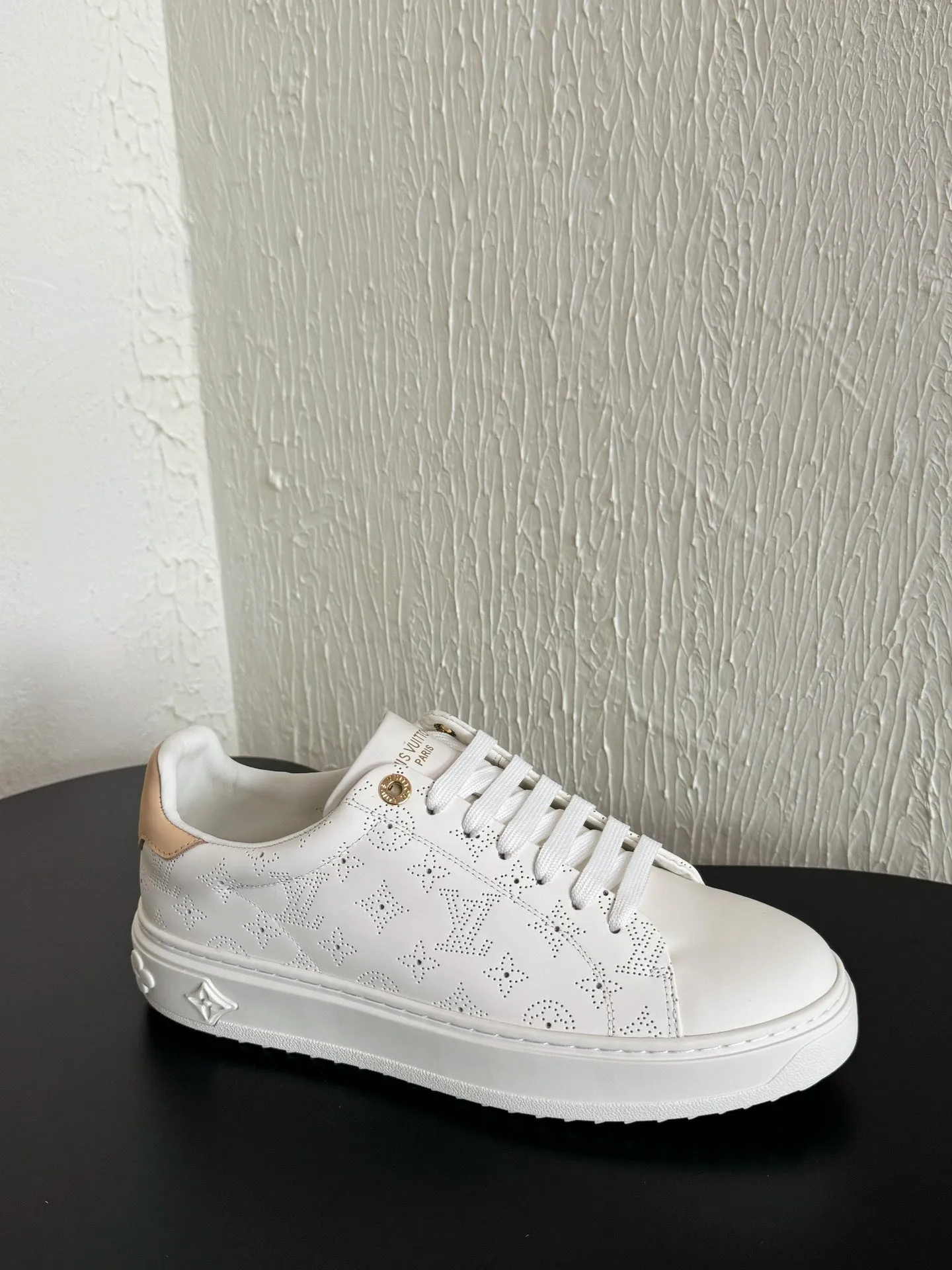 Monogram Light White Louis Calfskin Time Sneakers Customer-first Out Handcrafted Vuitton
