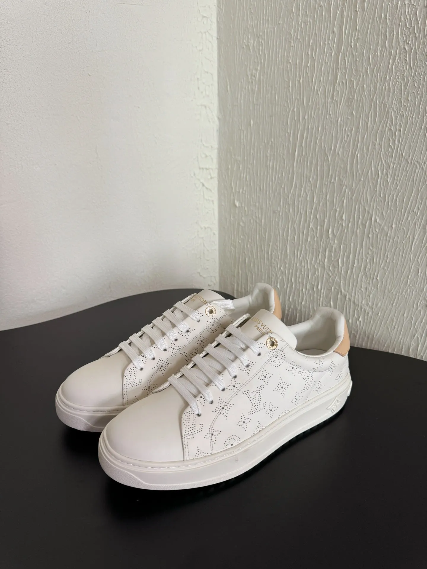 Monogram Light White Louis Calfskin Time Sneakers Customer-first Out Handcrafted Vuitton