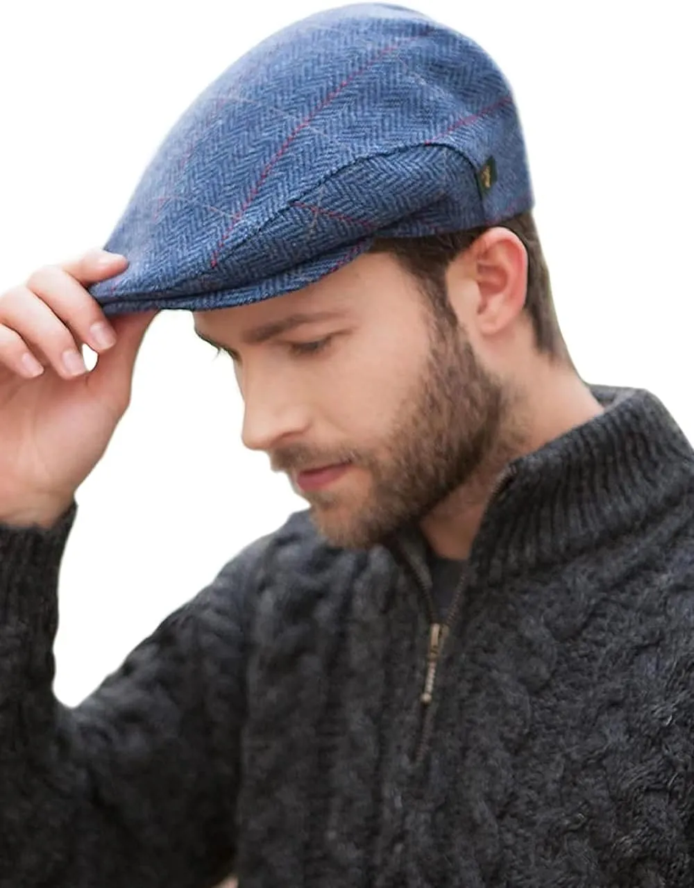 Mucros Weavers Irish Flat Cap Men Trinity Tweed Hat Driving Cap Made in Ireland