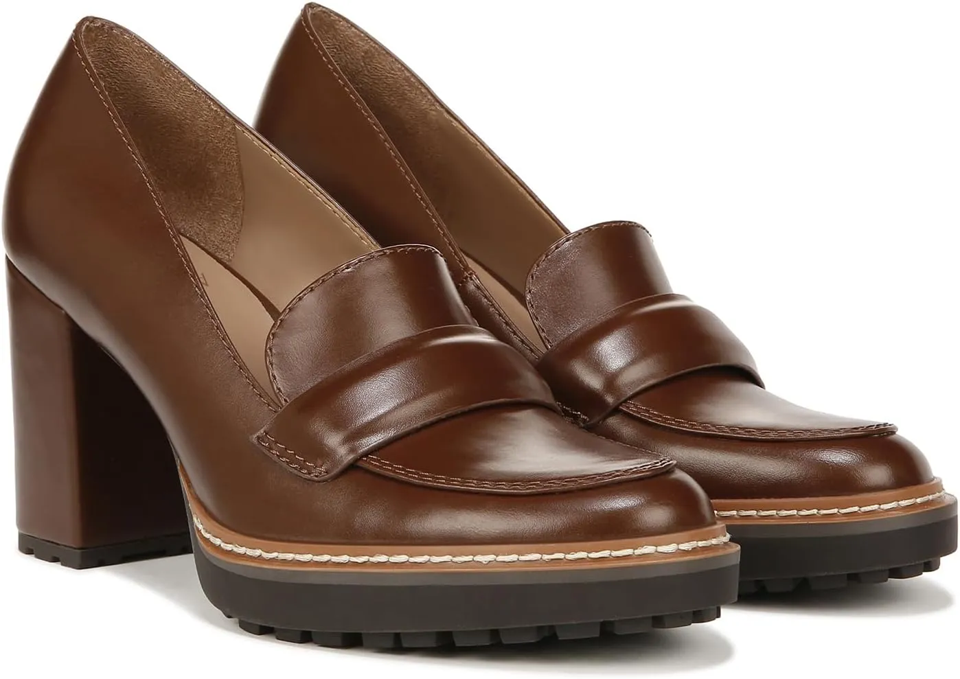 Naturalizer Women's Dabney Slip-On Lug Sole Heeled Loafer