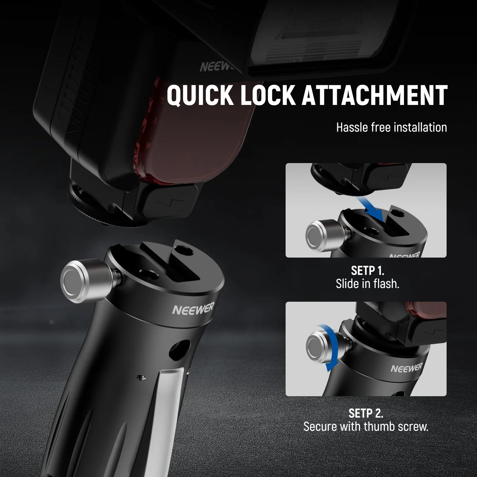 NEEWER GM14 Cold Shoe Flash Bracket Mount