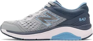 New Balance Womens 847 V4 Walking Shoe, Light Aluminum/Vintage Indigo, 10.5 X-Wide US