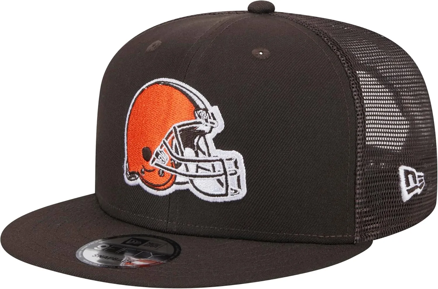 New Era Men's Brown Cleveland Browns Main Trucker 9FIFTY Snapback Hat