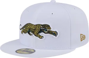 New Era Men's White Jacksonville Jaguars Throwback Crawl Omaha 59FIFTY Fitted Hat