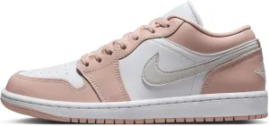 NIKE Air Jordan 1 Low Women's Shoes (DC0774-120, White/Particle Beige/Light Bone) Size 10.5