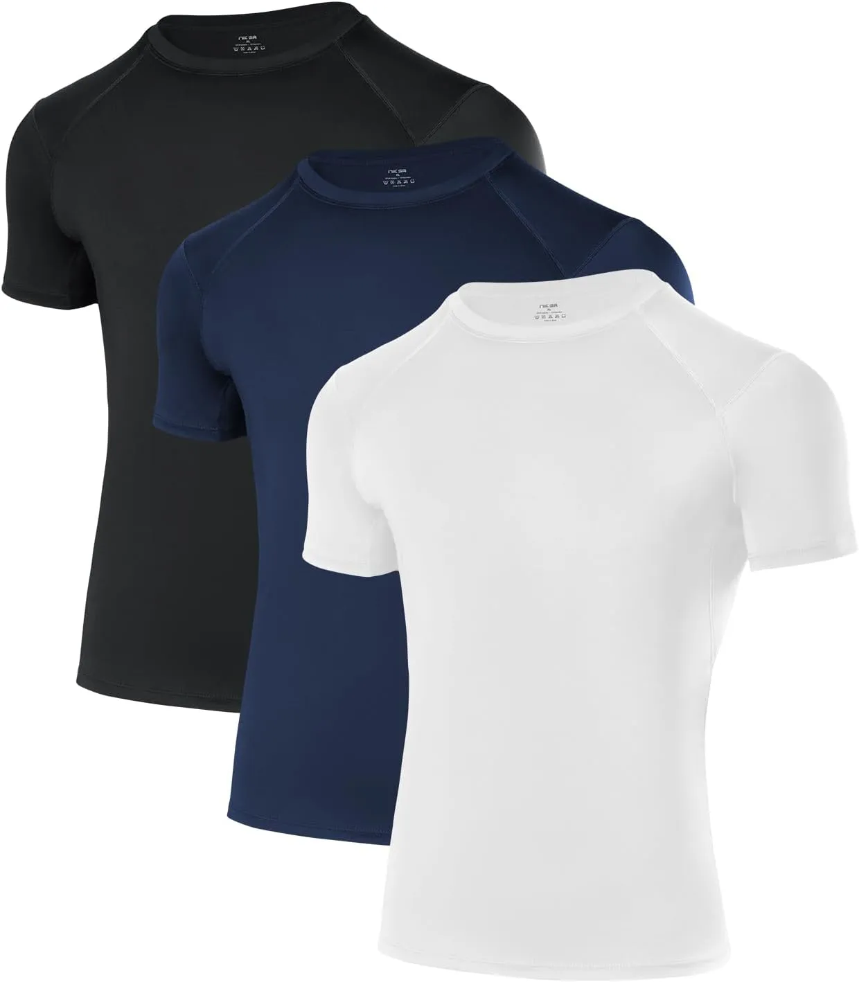 Niksa 1/2/3 Pack Boys Compression Shirt, Youth Athletic Quick Dry Undershirt Kids Sport Base Layer for Baseball Football