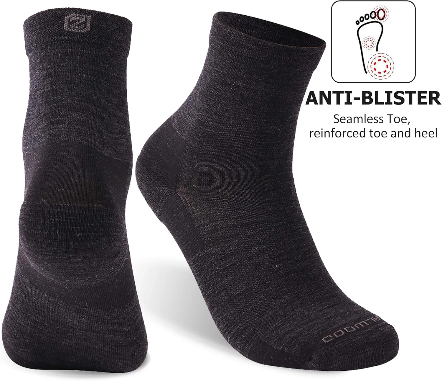 No Show Athletic Socks, ZEALWOOD Unisex Merino Wool Ultra-Light Running Tennis Golf Socks,1/3 Pairs