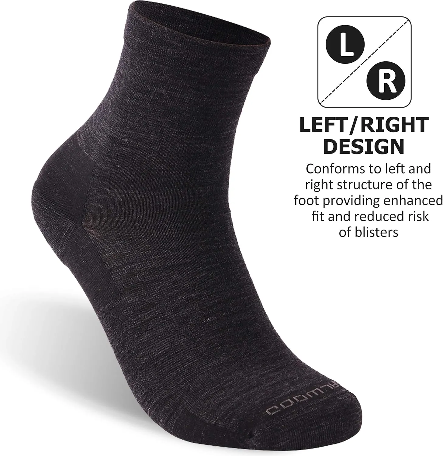 No Show Athletic Socks, ZEALWOOD Unisex Merino Wool Ultra-Light Running Tennis Golf Socks,1/3 Pairs