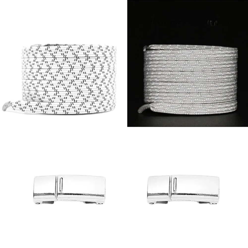 No tie shoelaces reflective 6 mm magnet