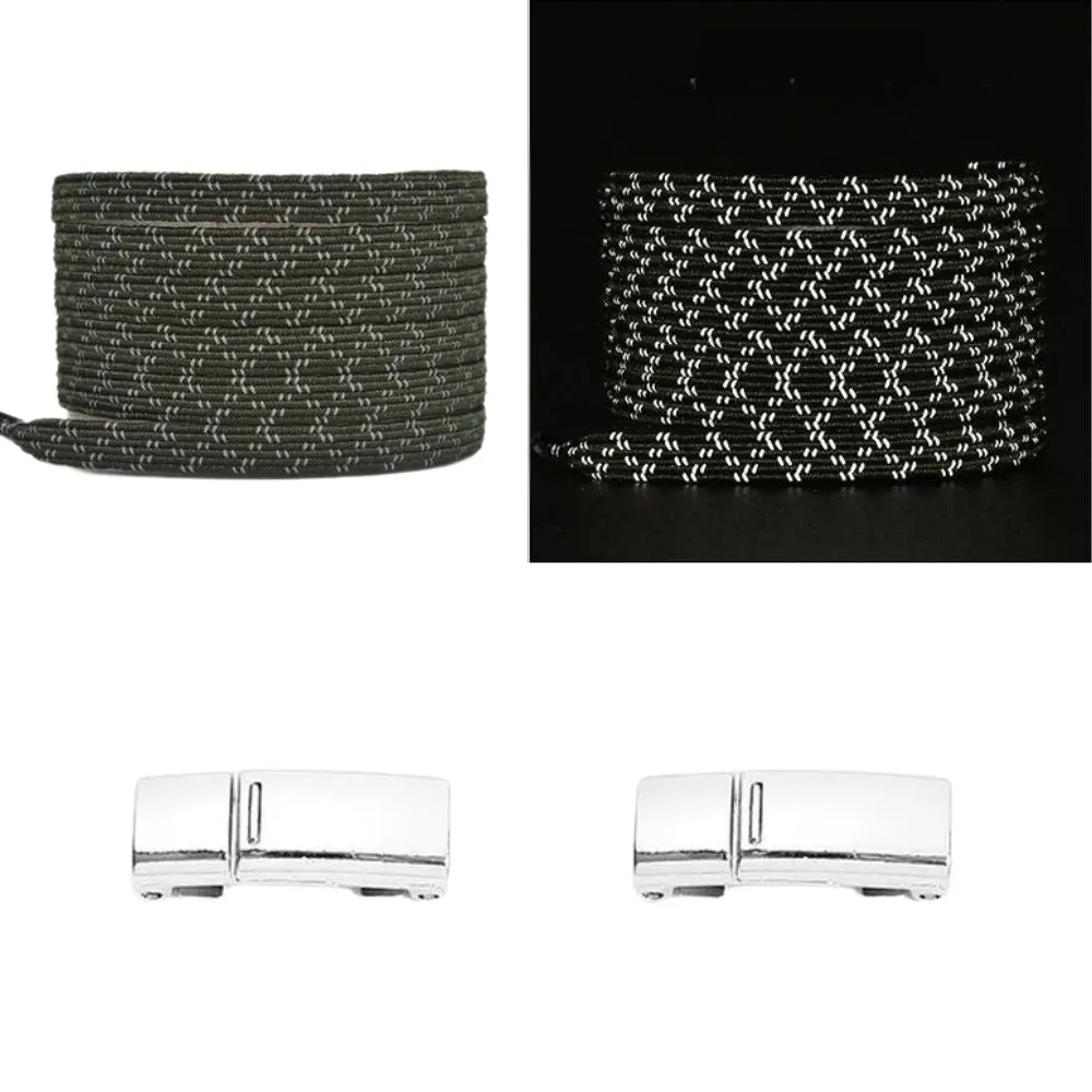 No tie shoelaces reflective 6 mm magnet
