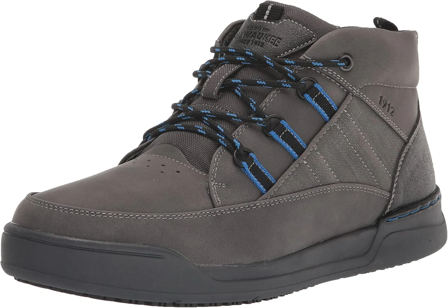 Nunn Bush Men's Tour Work Sneaker Boot with Slip Resistent Rubber Sole Chukka, Charcoal, 13 Wide