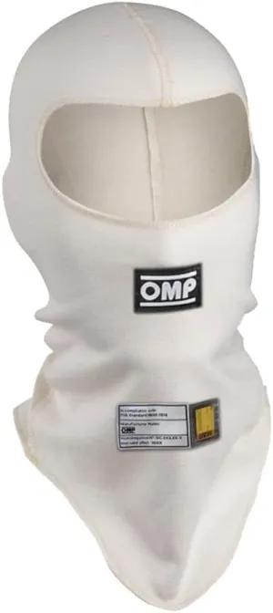 OMP First - FIA Approved Racing Balaclava, White, Size XS-S