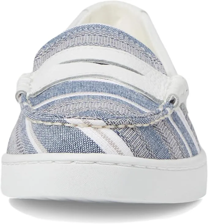 On Loafers Canvas/White Instant help Rounded Blue/Ivory Cole Nantucket Toe Slip Stripe Haan Automated
