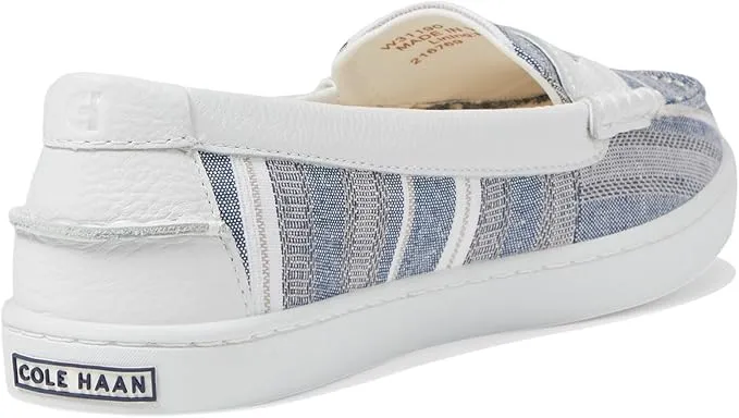 On Loafers Canvas/White Instant help Rounded Blue/Ivory Cole Nantucket Toe Slip Stripe Haan Automated