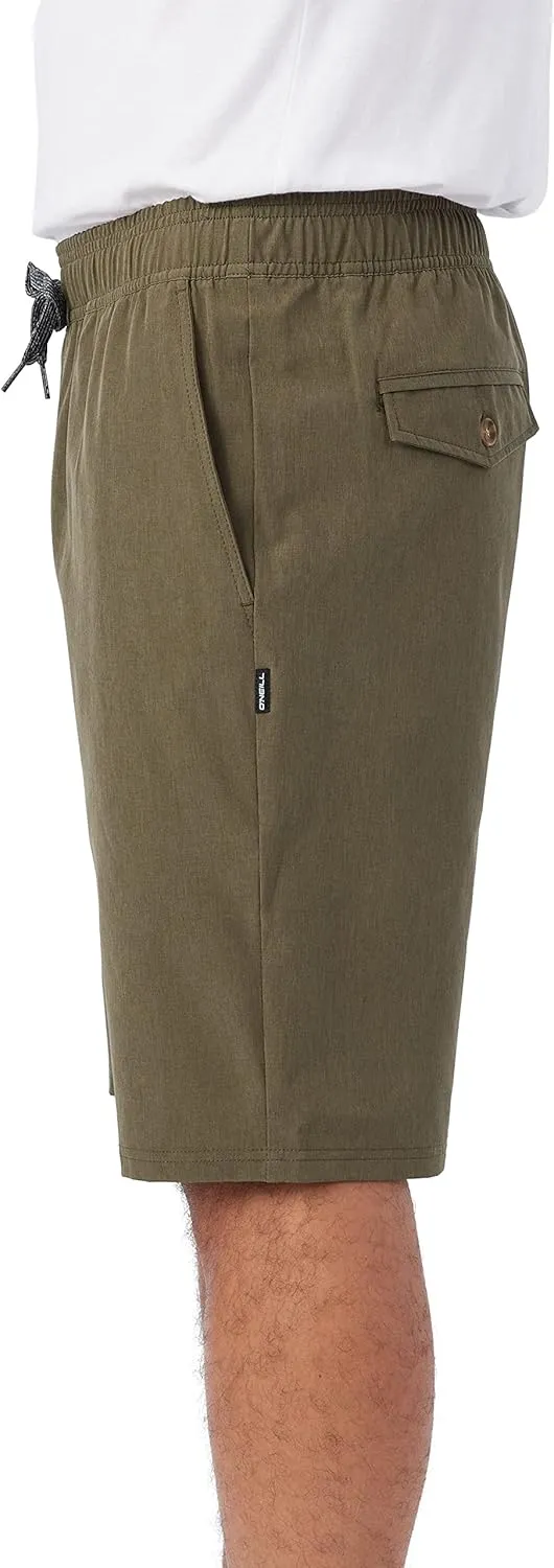 O'Neill Men's Hybrid Khaki Shorts - 21 Inch Outseam, Quick Dry Fabric with Stretch
