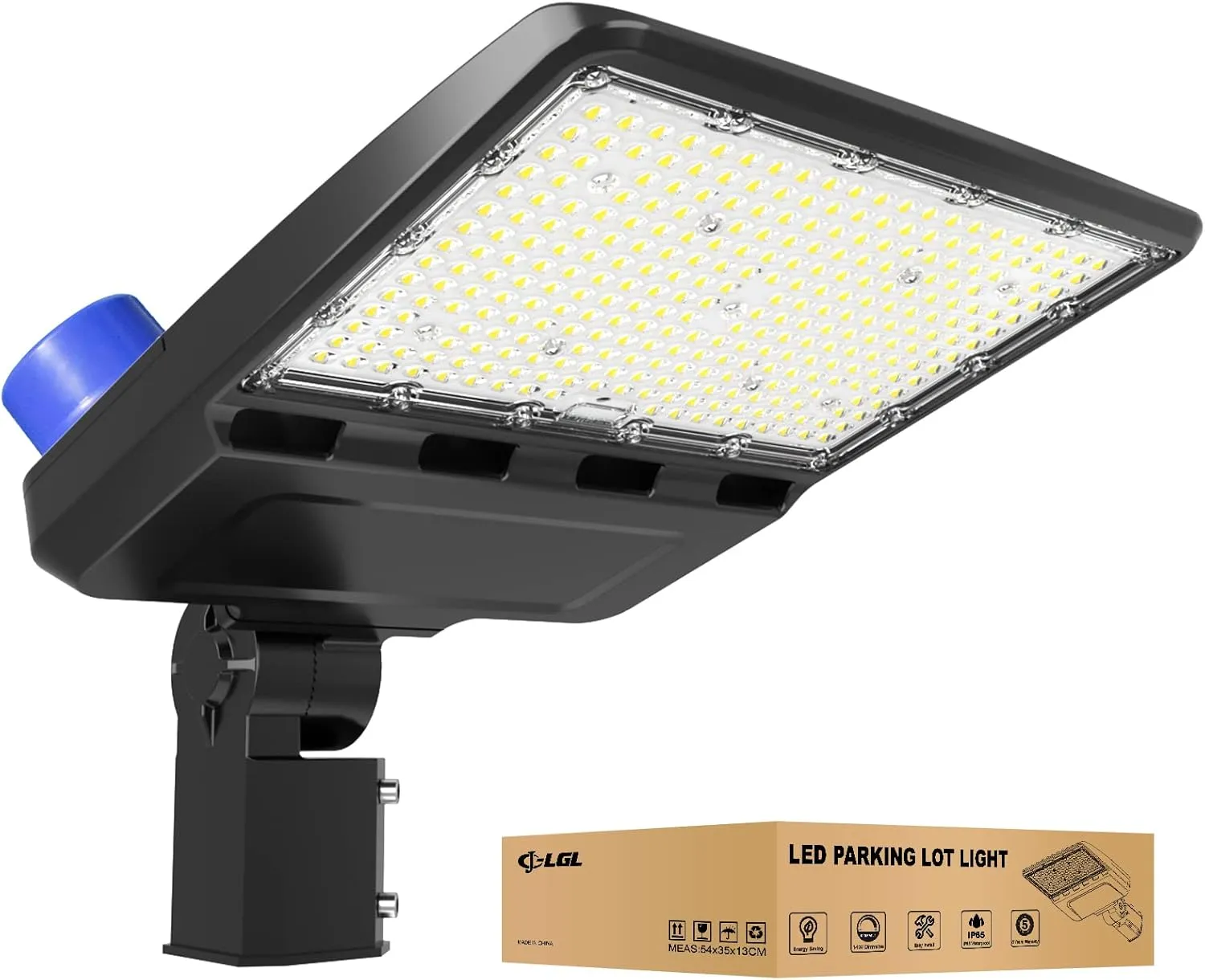 Parking Lot Light 150W, LED Shoebox Light 21000LM 5000K Daylight, IP65 Waterproof Dusk to Dawn LED Parking Lot Light with Slip Fitter, Outdoor Street Light for Parking Lot Sports Stadium